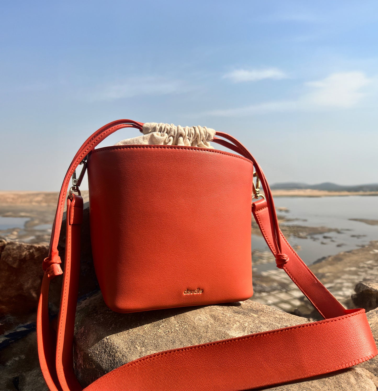 Oval Bliss Drawstring Bucket Bag