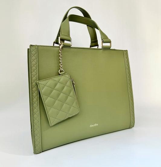 Green Elegance Designer Tote Bag - LIMITED EDITION